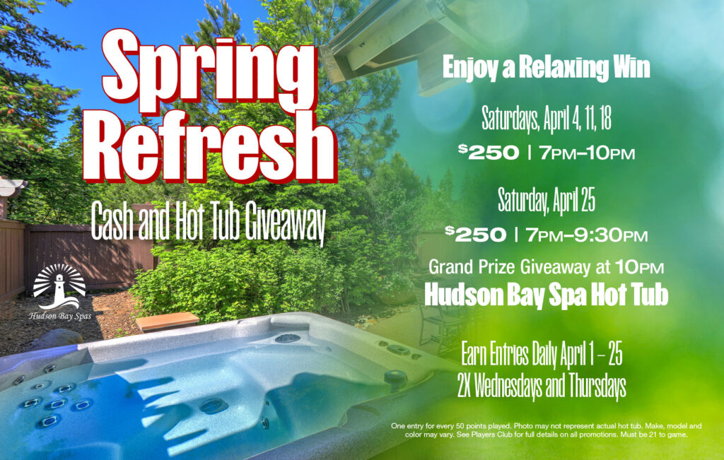 April Spring Refresh Cash and Hot Tub Giveaway