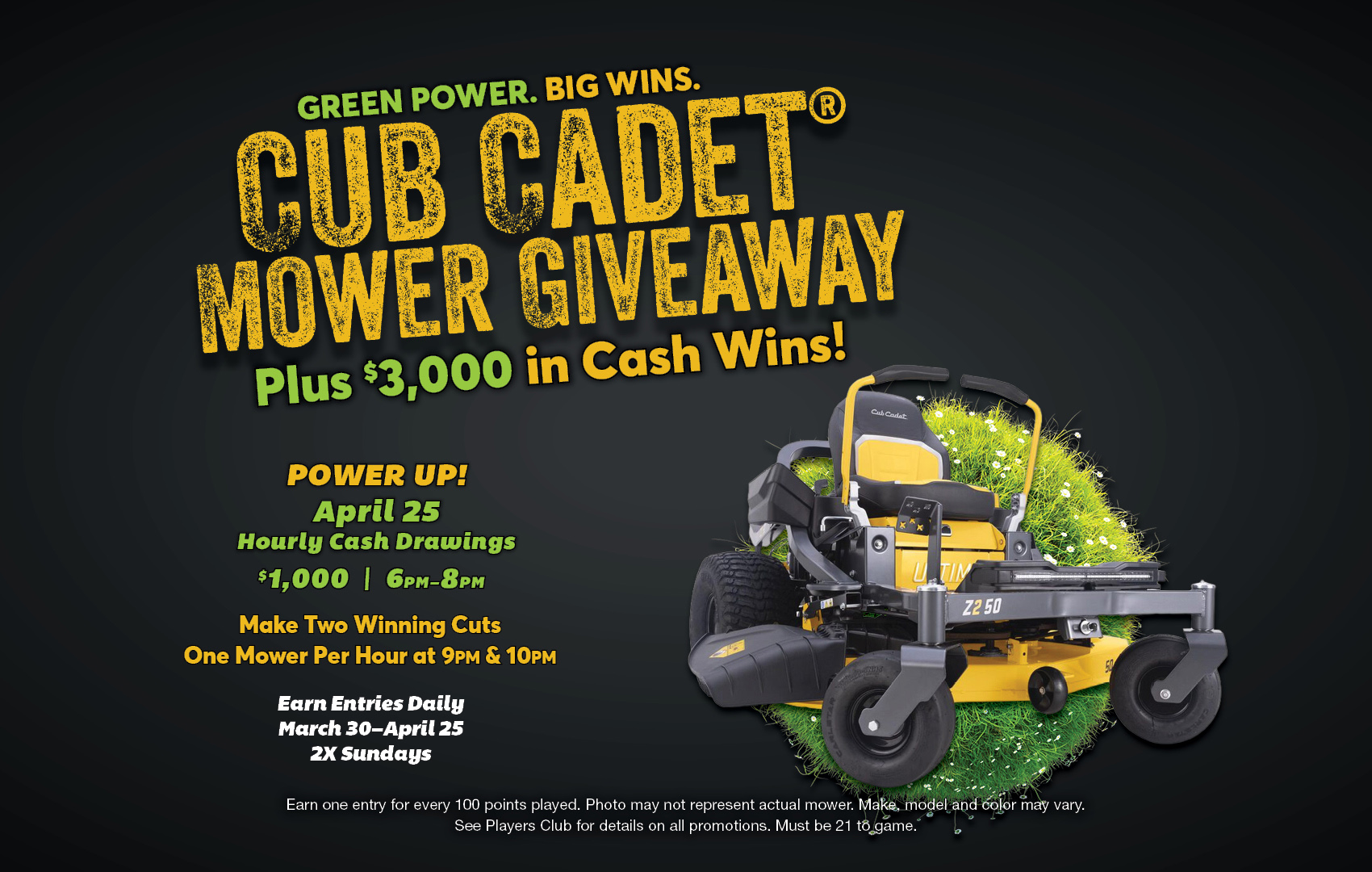 Cub Cadet Mower Giveaway